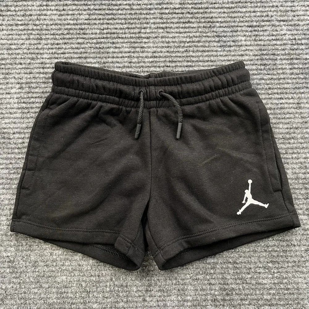 Nike Jordan‎ Jumpman Kids Girls Size 6 Athletic Knit Shorts Solid Black NWT $40